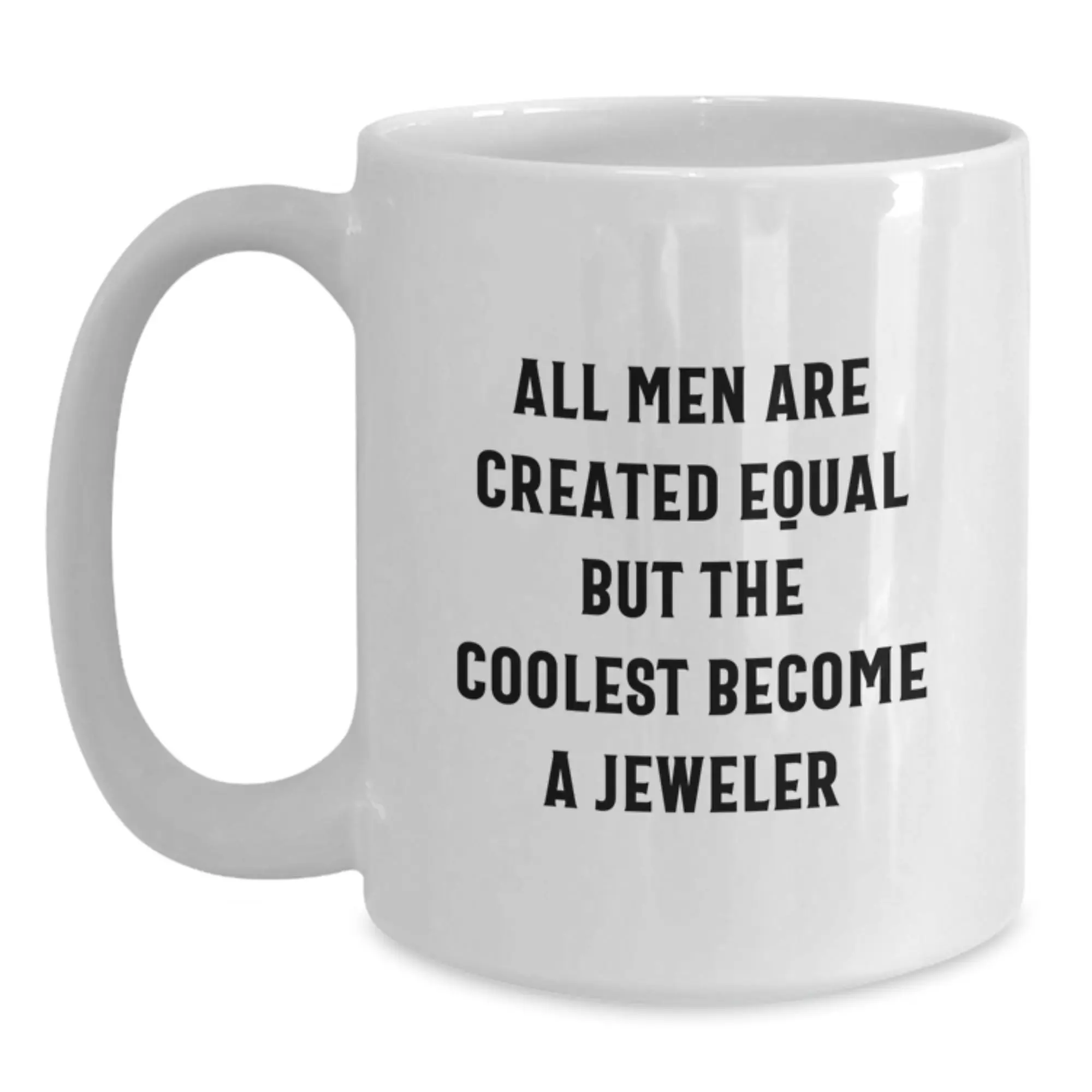 Jeweler White Coffee Mug Keepsake Birthday Gift for Him Ceramic - Main