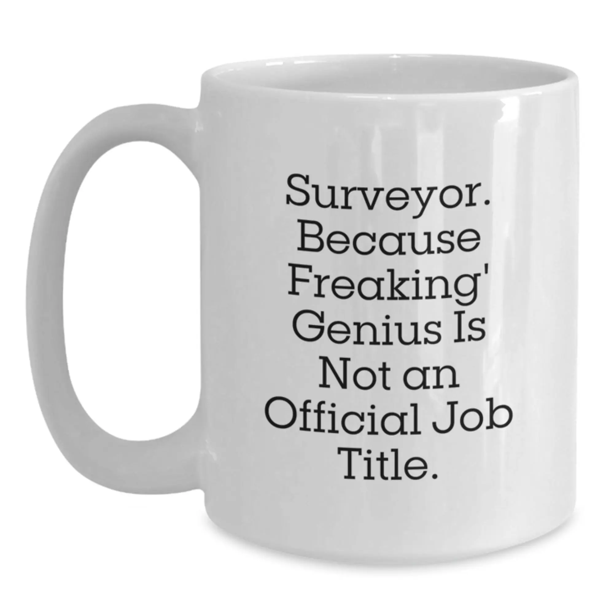 Funny Surveyor Gifts from Friends, White Coffee Mug Surveyor Quote, Unique Birthday Unique Gifts for Surveyor - Main