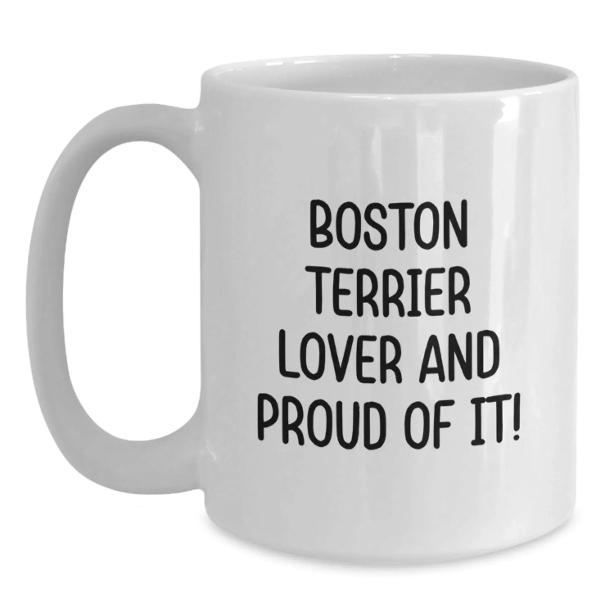 Boston Terrier White Coffee Mug Gift For Dog Lovers Valentines Day