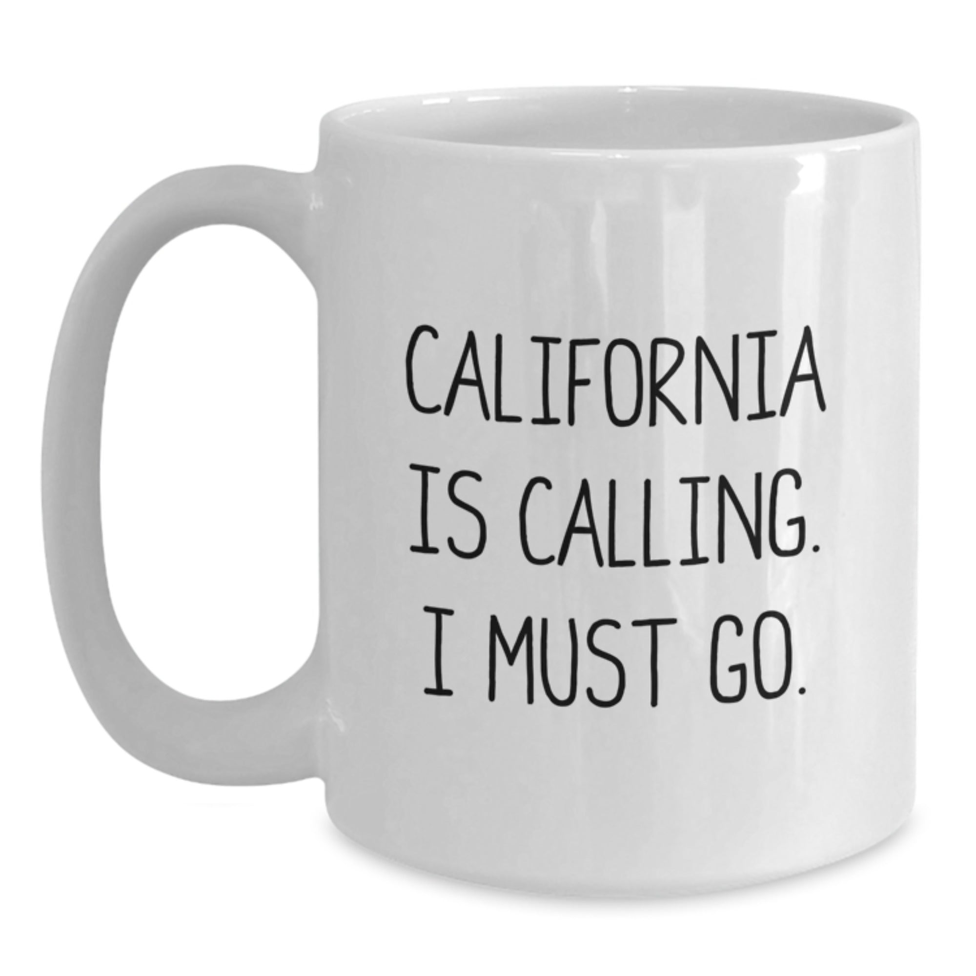 California Calling Funny White Coffee Mug Gifts for Men Friends from California, Unique Birthday Unique Gift Idea - Main