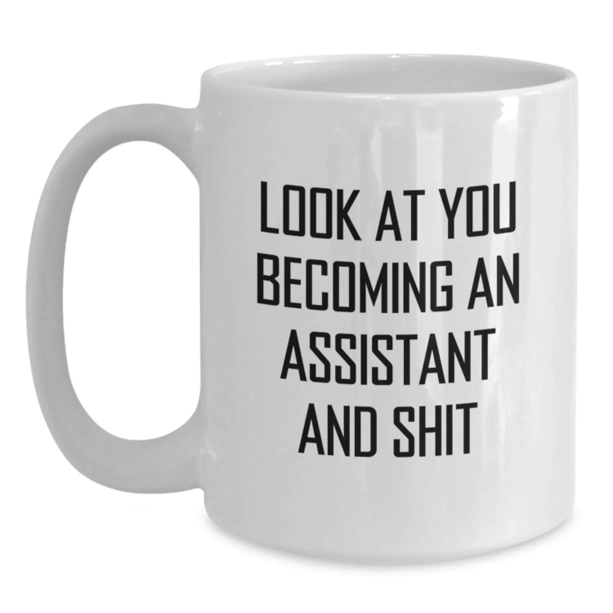 Funny Assistant Gifts for Men, Women, or Friends - White Coffee Mug 'Look At You Becoming An Assistant'