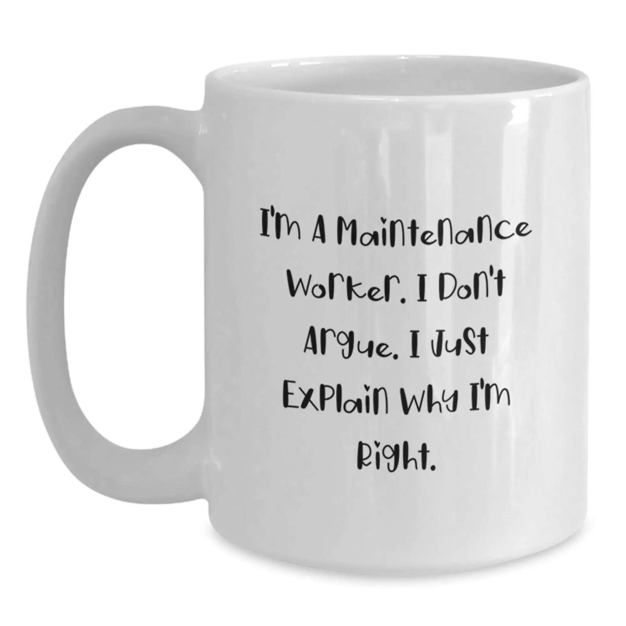 Maintenance Worker Keepsake White Coffee Mug for Him Birthday Gift - Main