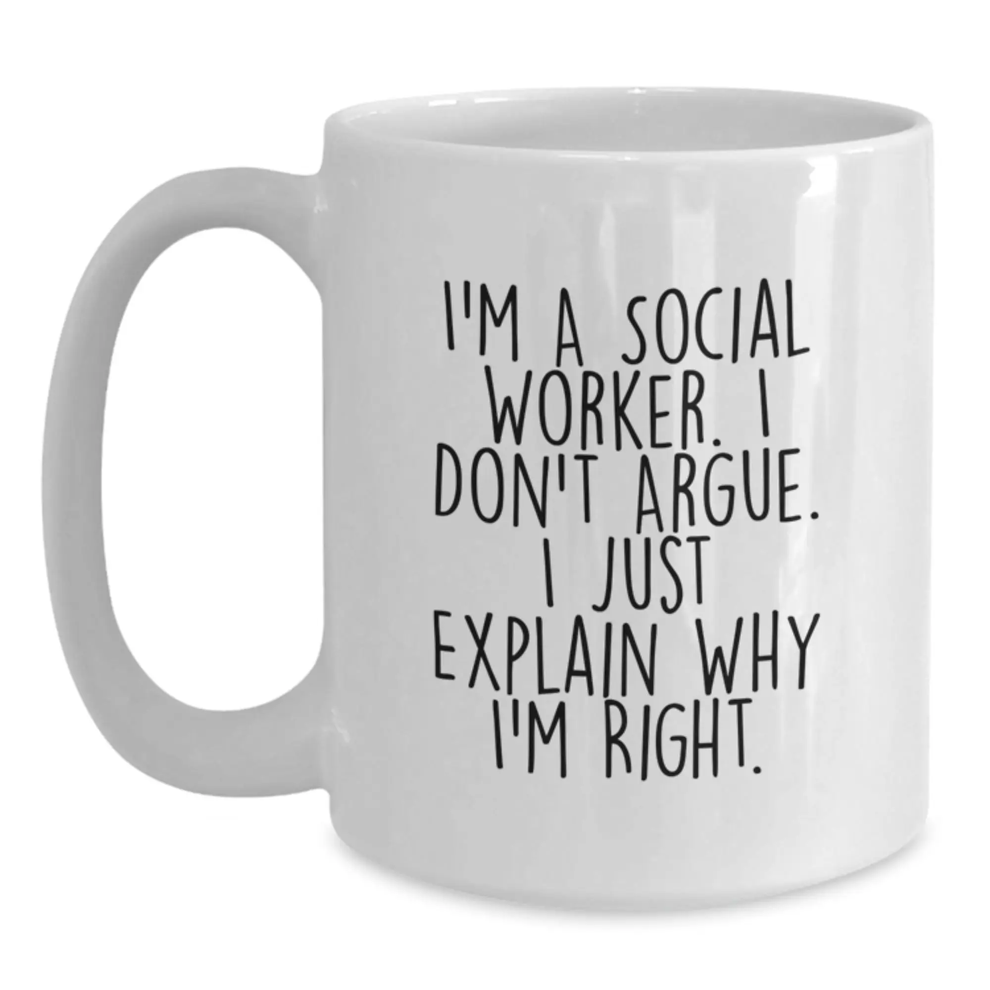 Social Worker Keepsake Ceramic White Mug for Him Birthday Gift - Main