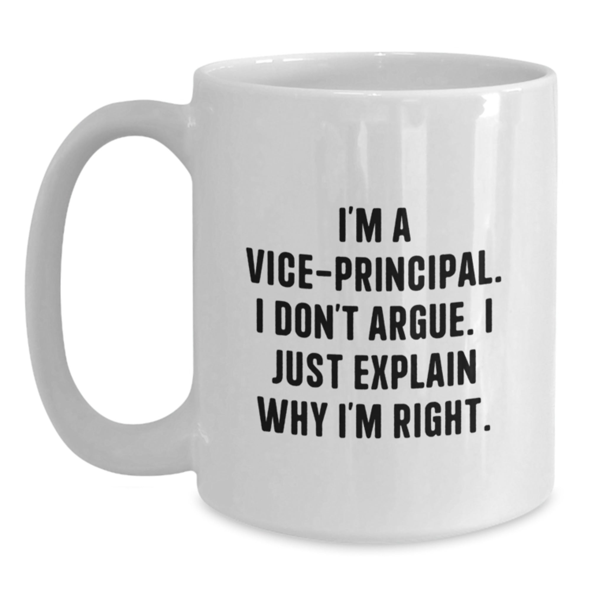 Funny Vice-Principal Gifts for Men, White Coffee Mug, Best Birthday Unique Gifts from Friends to Vice-Principal - Main