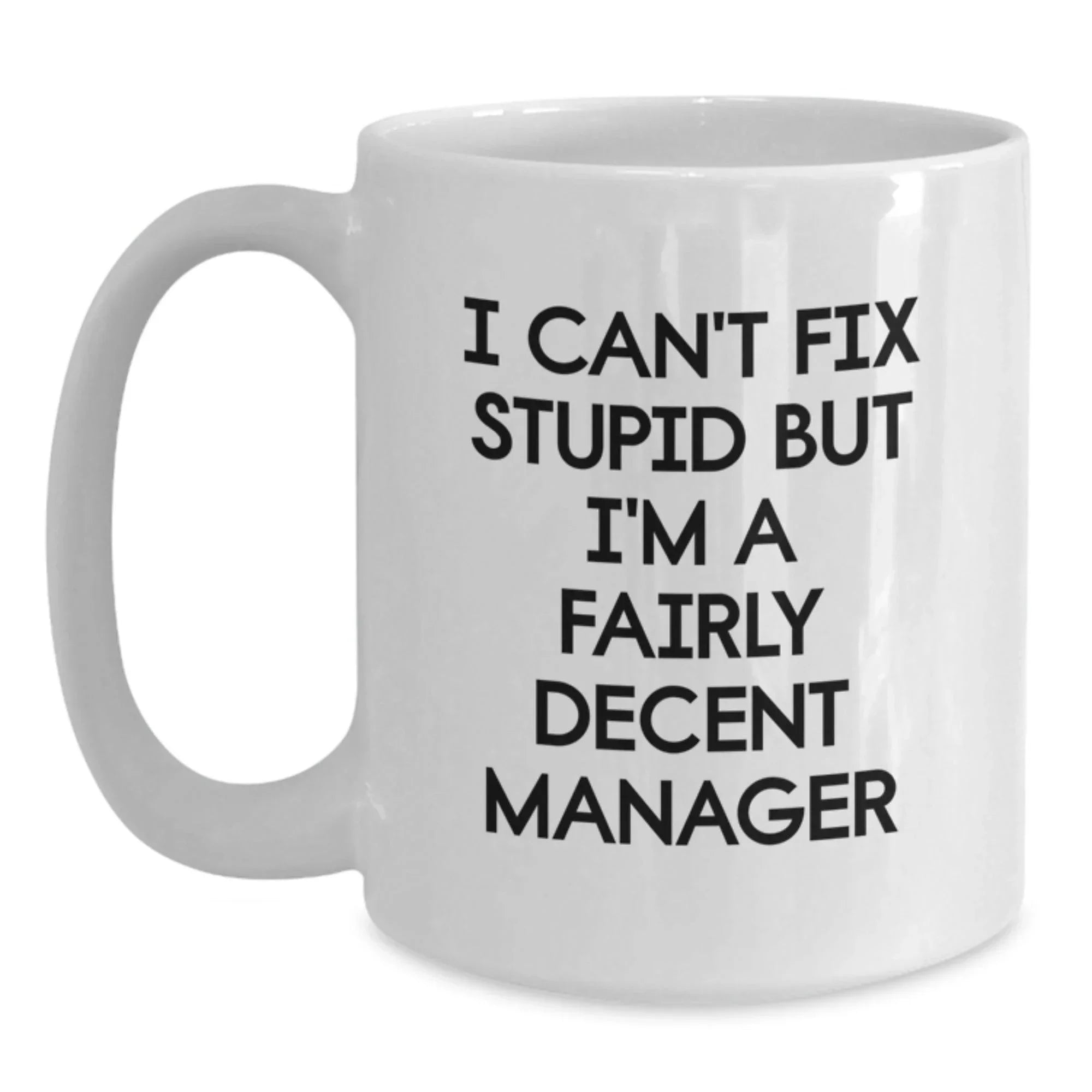 Funny White Coffee Mugs for Manager Gifts - Gifts from Men to Manager, Unique Christmas Unique Gifts for Men