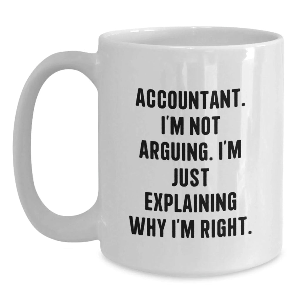Funny Accountant Gifts for Men from Coworkers White Coffee Mugs, Accountant Humor Mug, Christmas Unique Gifts for Accountants