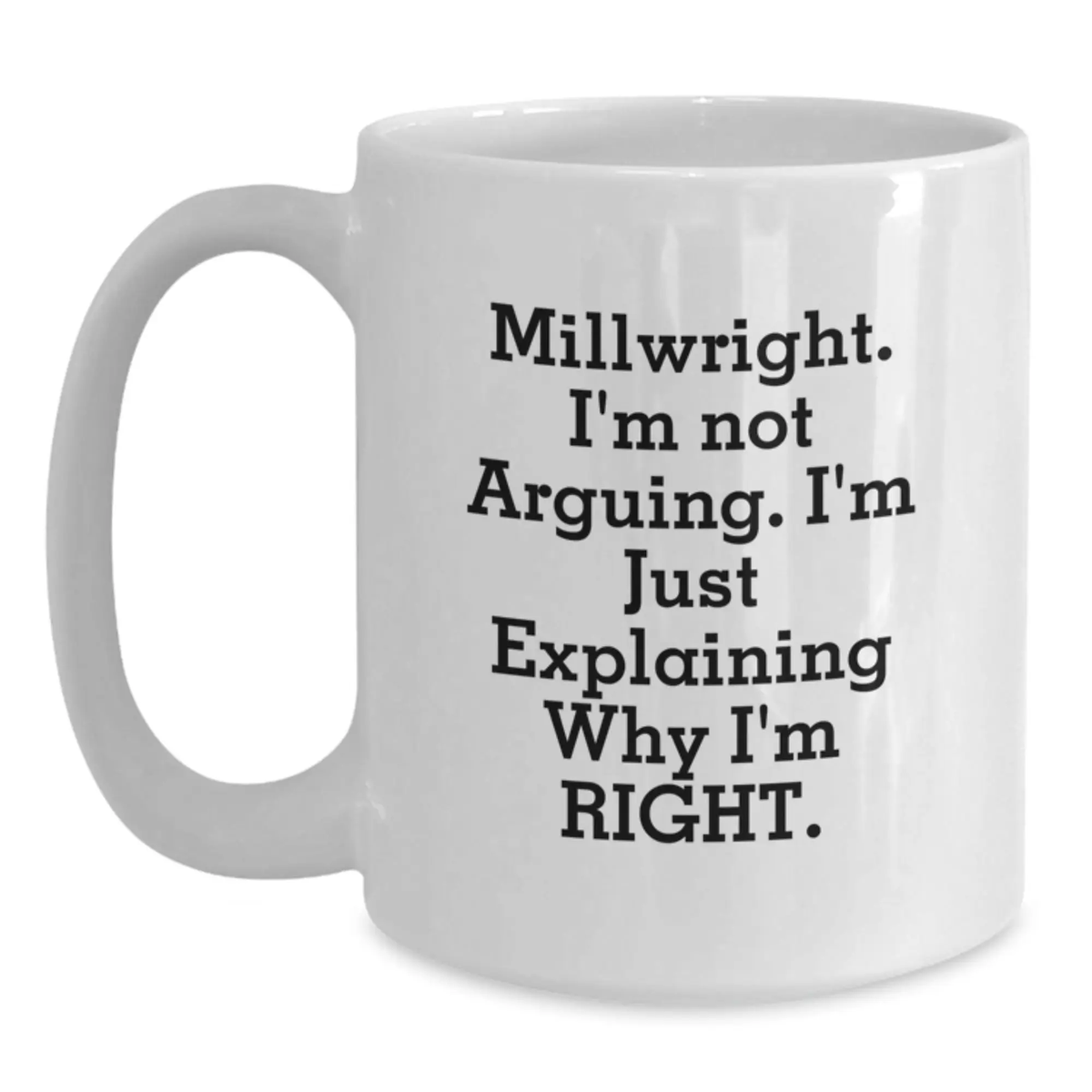 Millwright Keepsake Premium White Coffee Mug for Him Birthday Gift - Main