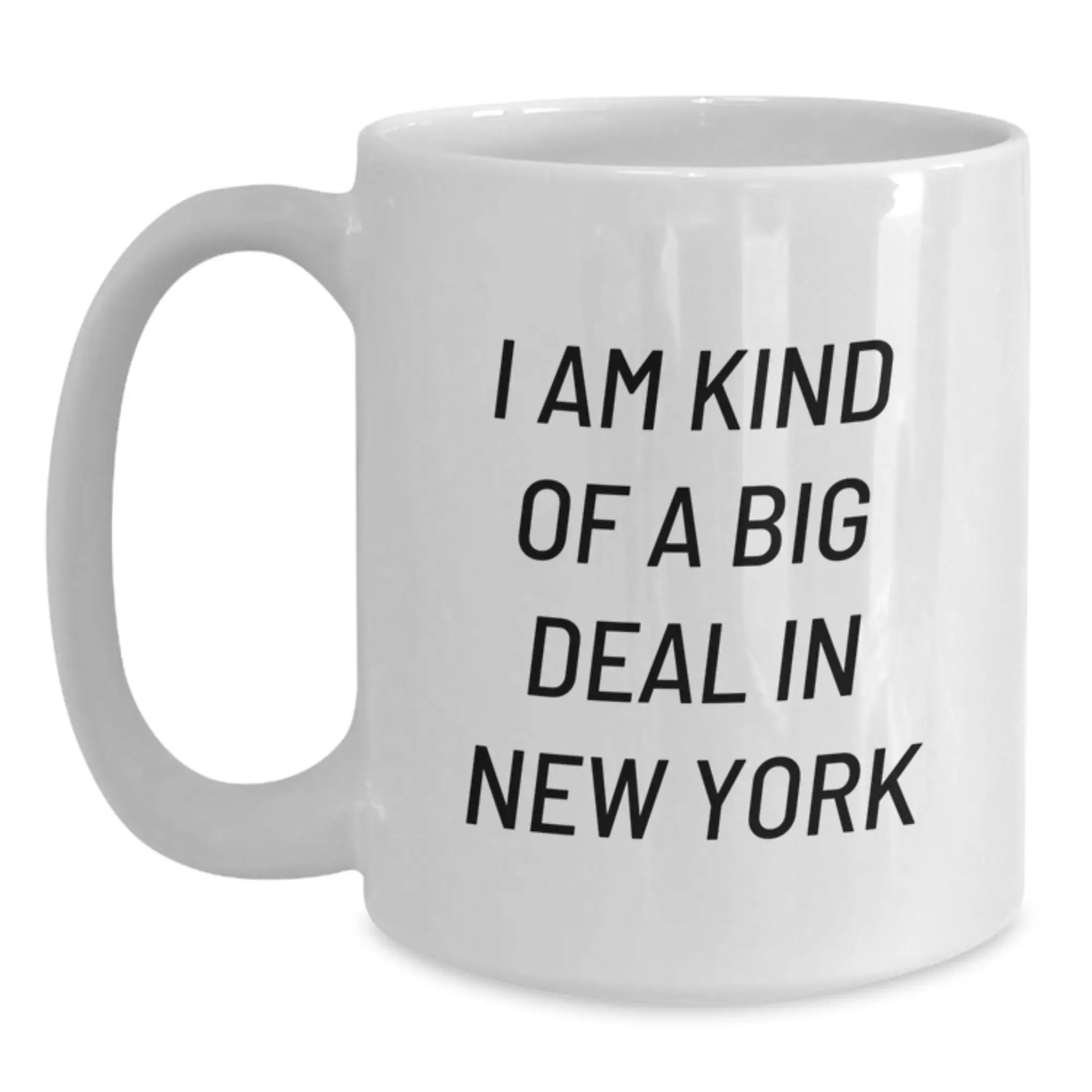Bold New York Novelty White Mug for Friends Birthday Surprise Gift - Main