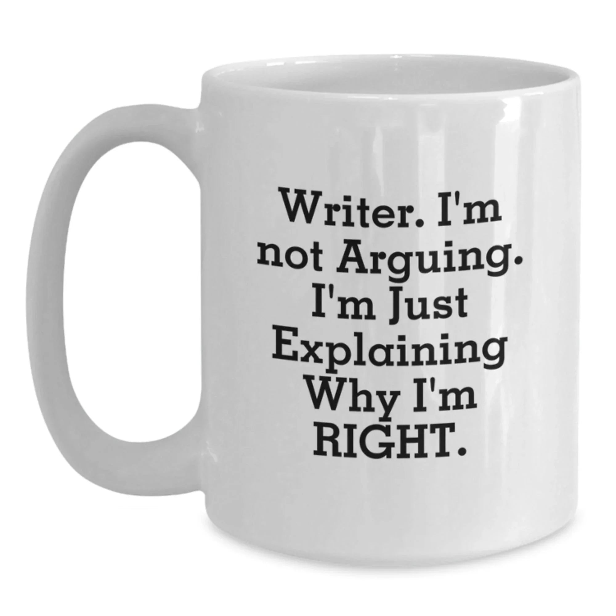 Funny Writer White Coffee Mug Gifts from Men to Writer Friends, Christmas Unique Inspirational Mugs for Writer Coworkers