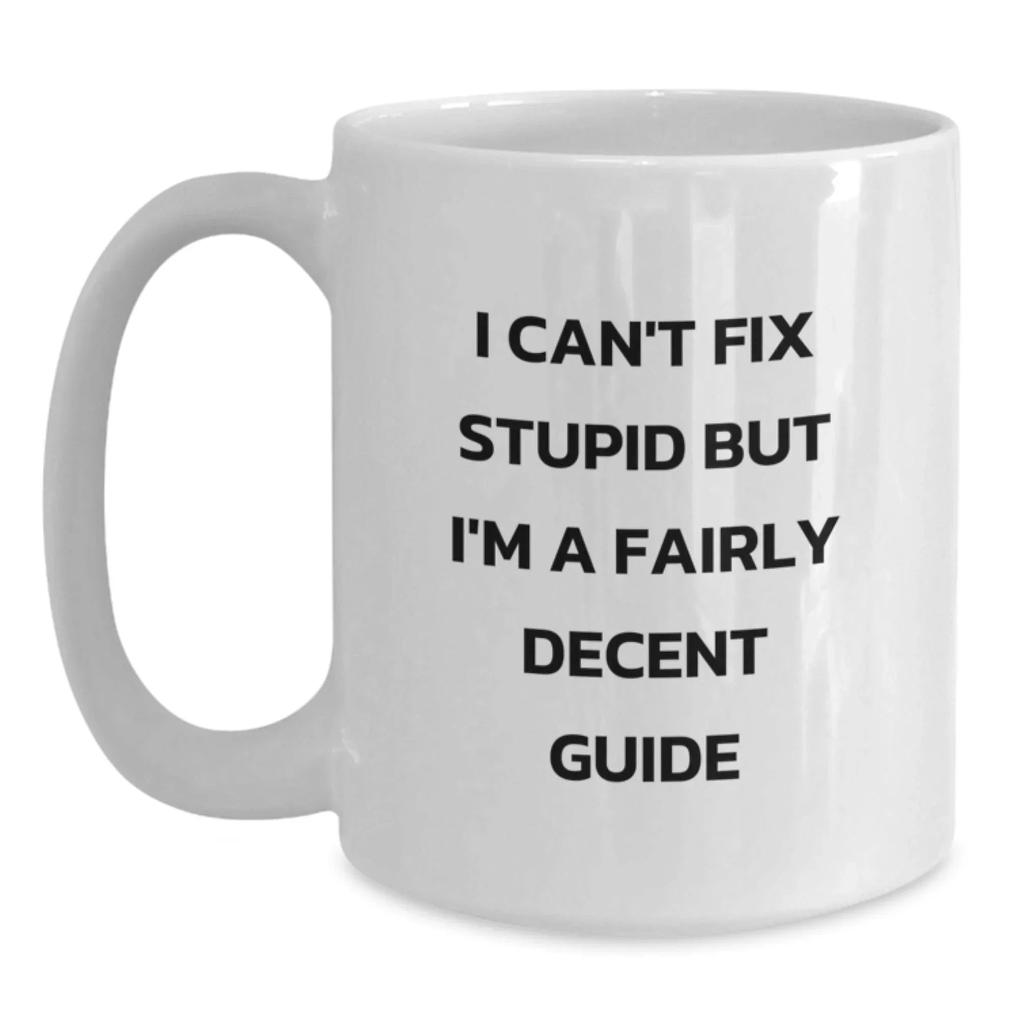 Funny Guide Gifts for Him, White Coffee Mug for Guide Enthusiasts, Christmas Unique Presents from Friends to Men