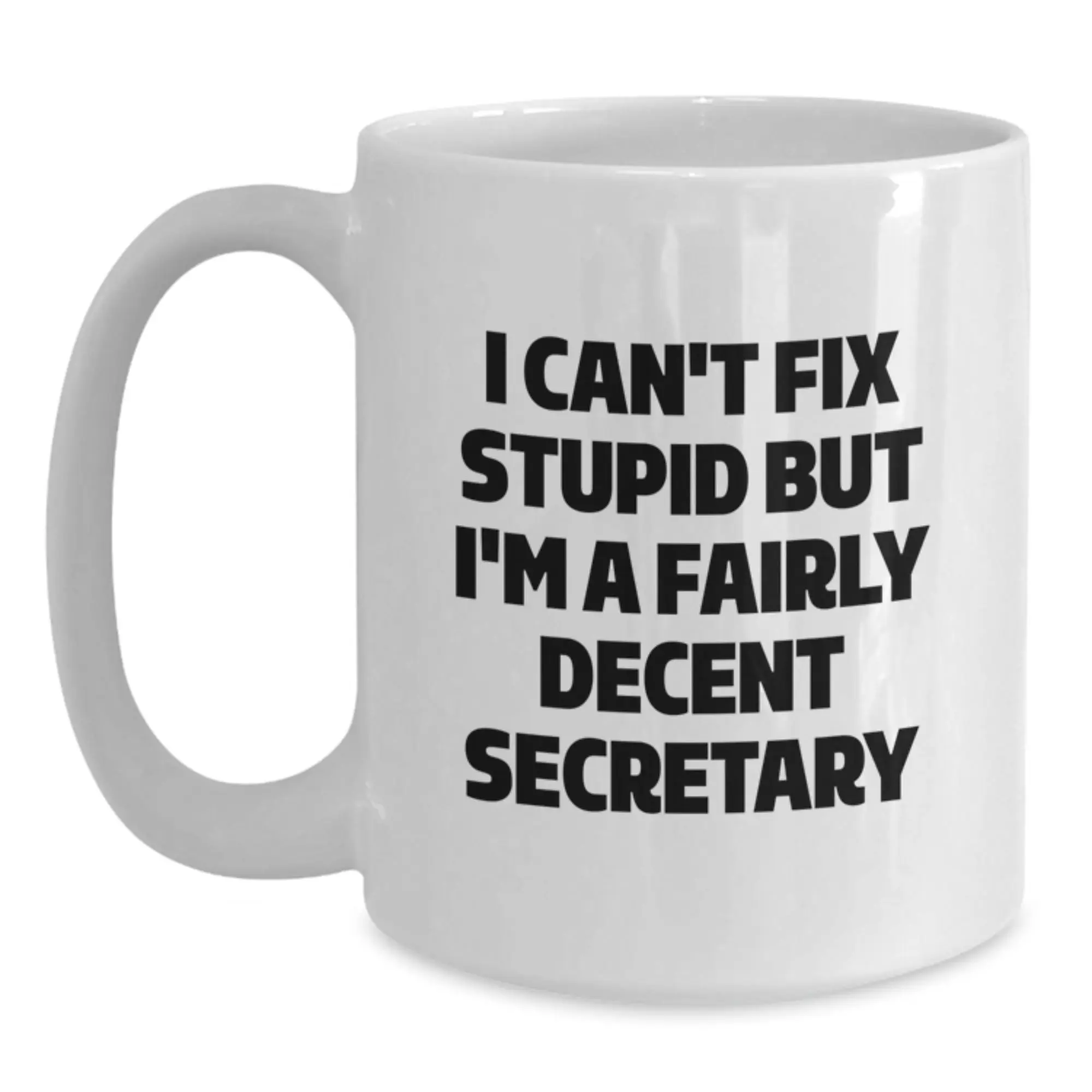 Funny Secretary Mug Gifts from Friends, Cute White Coffee Mug for Secretary Enthusiasts, Birthday Unique Gifts for Secretary - Main