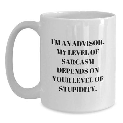 Funny Advisor White Coffee Mug Gifts from Friends for Men, Women, Coworkers this Christmas Unique - Main