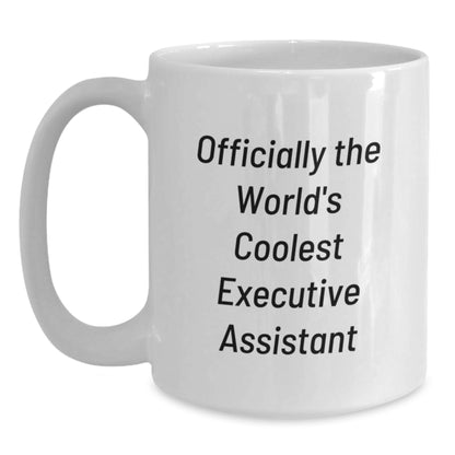 Funny Executive Assistant Christmas Unique Gifts from Friends to Executive Assistants - White Coffee Mug - Main
