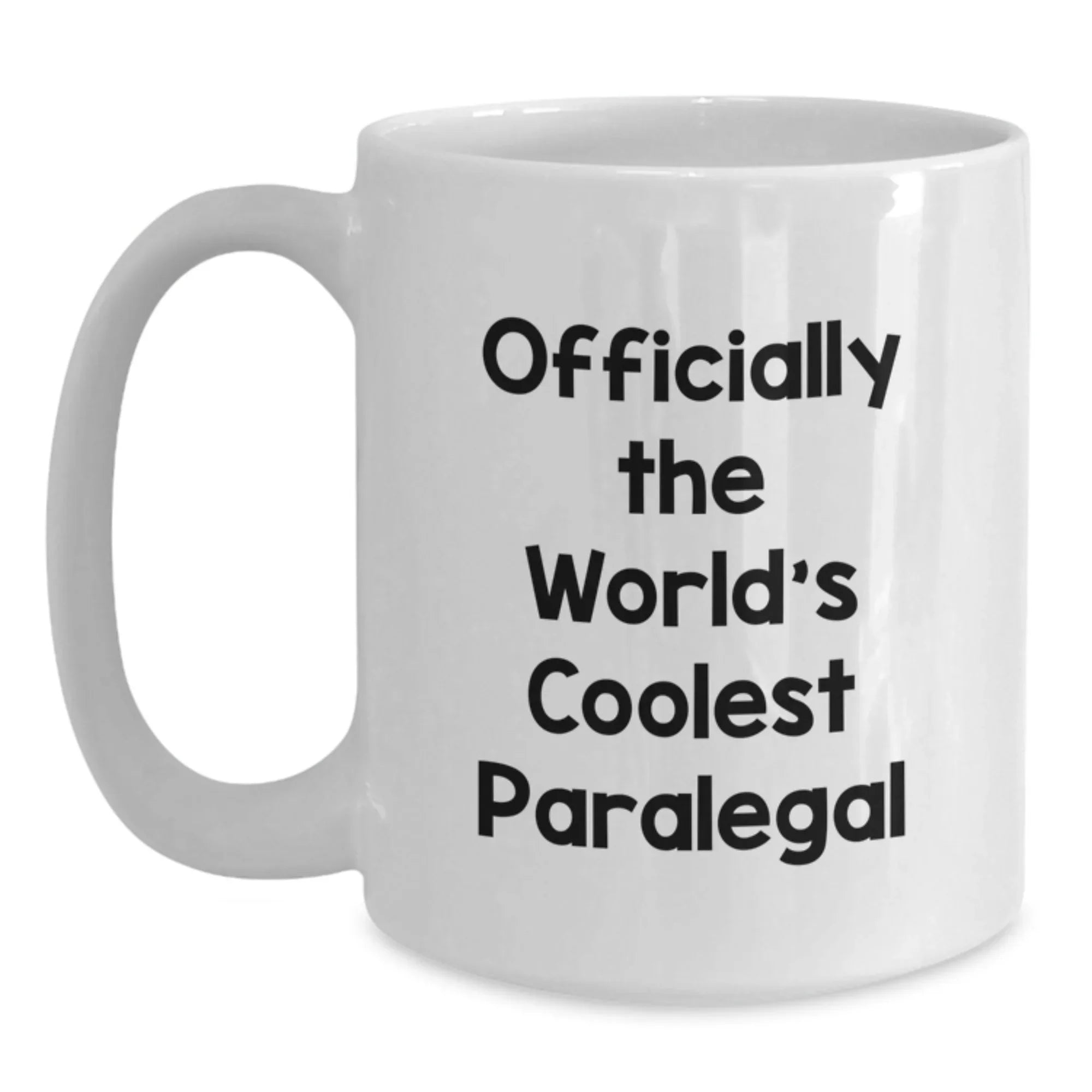 Funny Paralegal Gifts from Friends for Men and Women, Officially The World's Coolest Paralegal White Coffee Mug