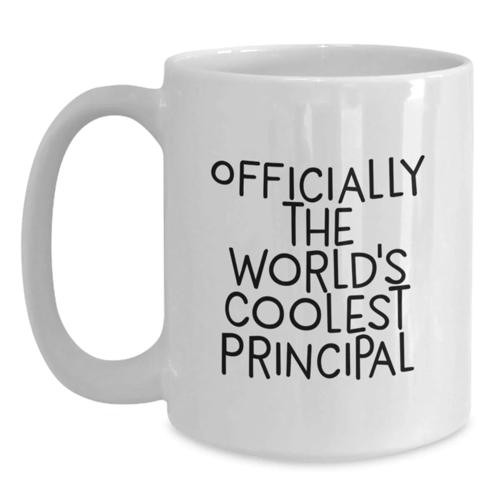 Funny Principal White Coffee Mugs Gifts from Men to Family, Unique Principal Office Decor for Christmas Unique Gifts