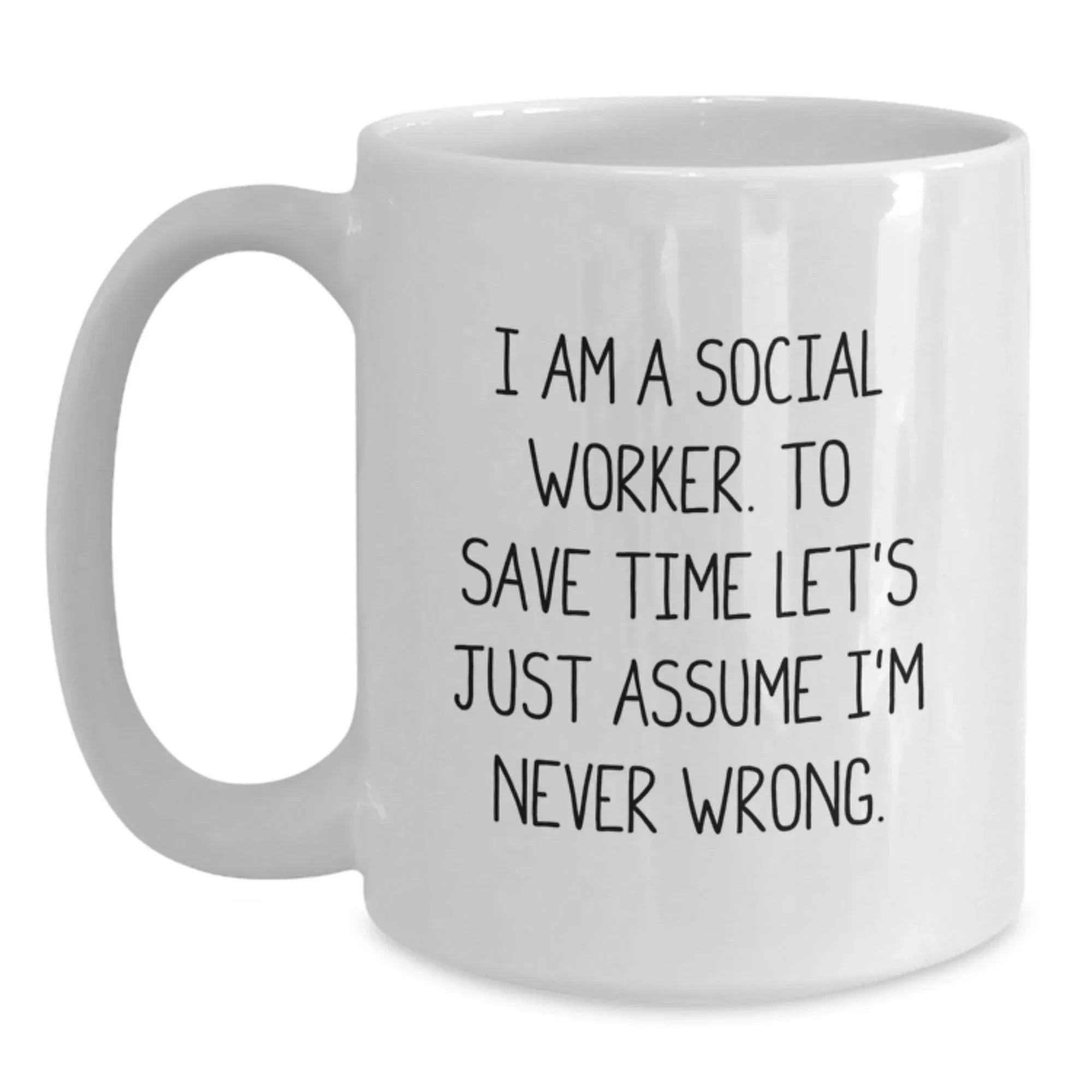Funny Social Worker Christmas White Coffee Mug Gifts from Friends for Social Workers