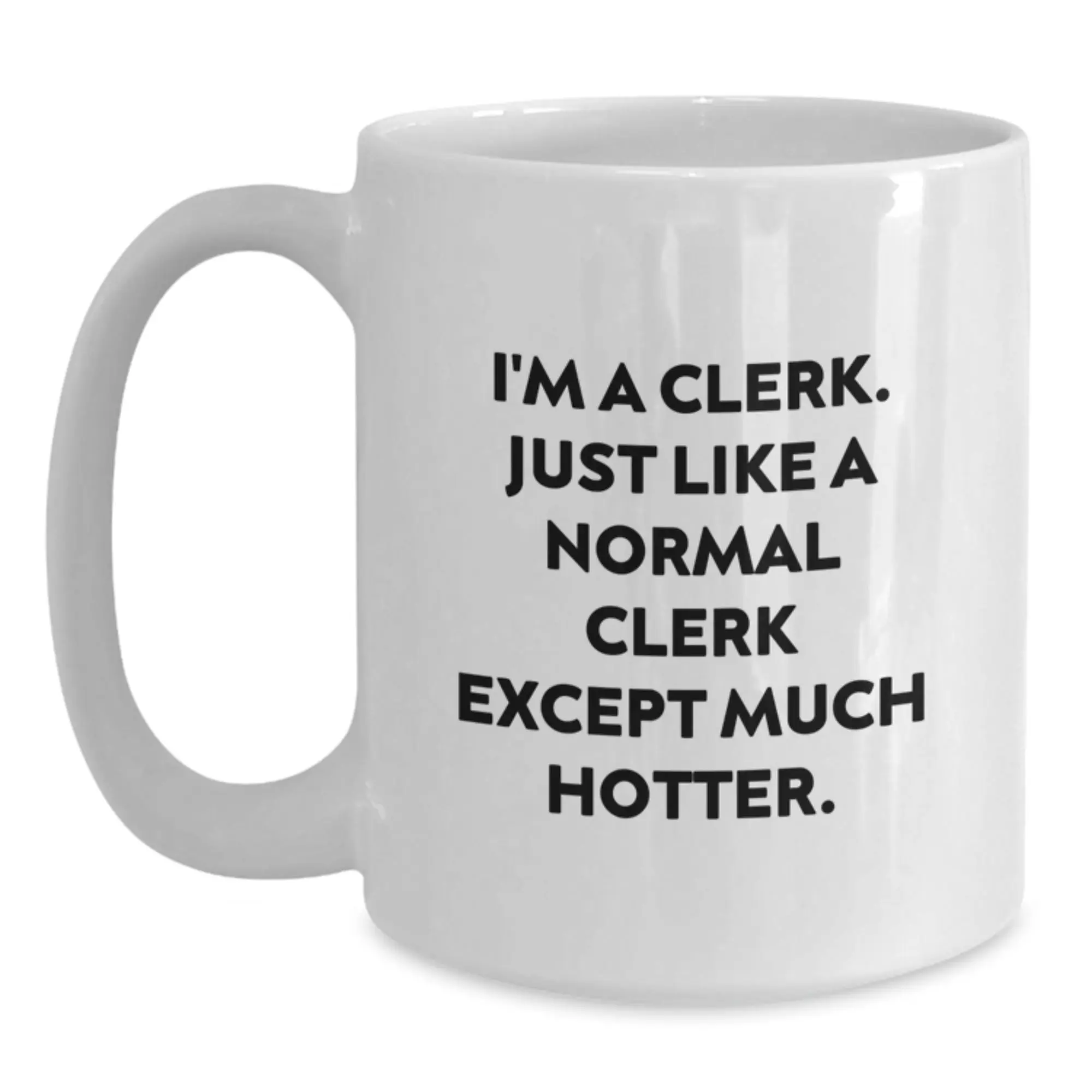 Clerk Keepsake White Coffee Mug for Him Graduation Gift 11oz - Main