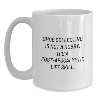 Shoe Collecting Gifts from Friends for Shoe Collecting Enthusiasts Funny White Coffee Mug, Graduation Unique Gifts - Main