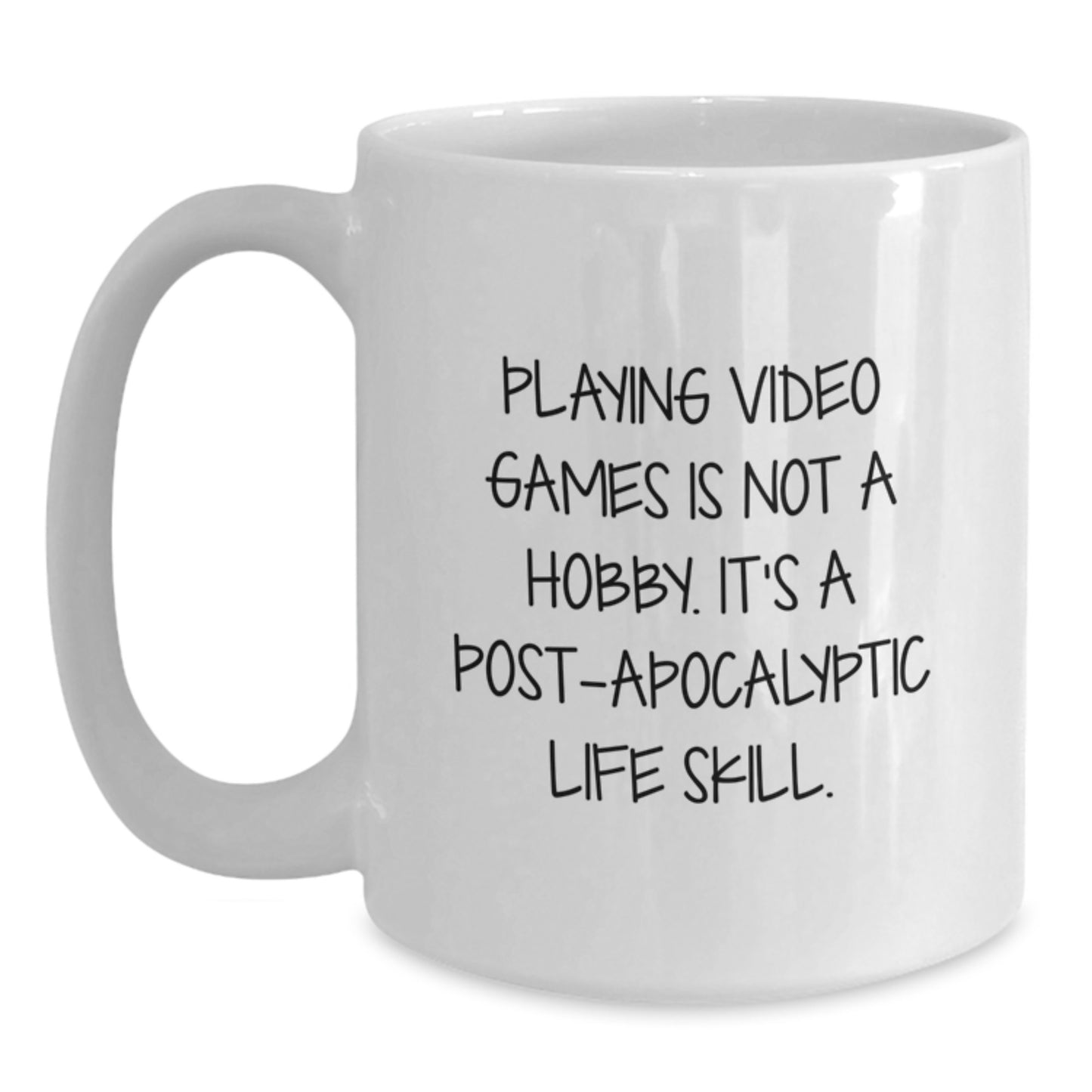 Funny Playing Video Games White Coffee Mug Gifts from Men for Friends and Coworkers - Main