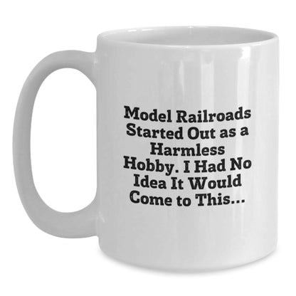 Model Railroads Enthusiast Gifts from Friends, Unique Christmas Unique Gifts for Him, Funny Coffee Mug - Main