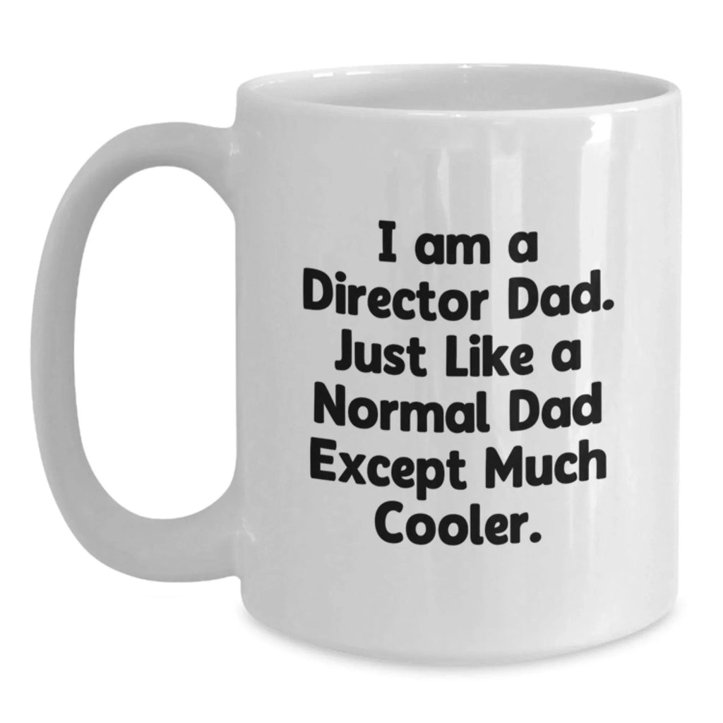 Director Dad Gifts Funny White Christmas Coffee Mugs, Perfect for Dad, Gifts from Family to Director, Director Appreciation