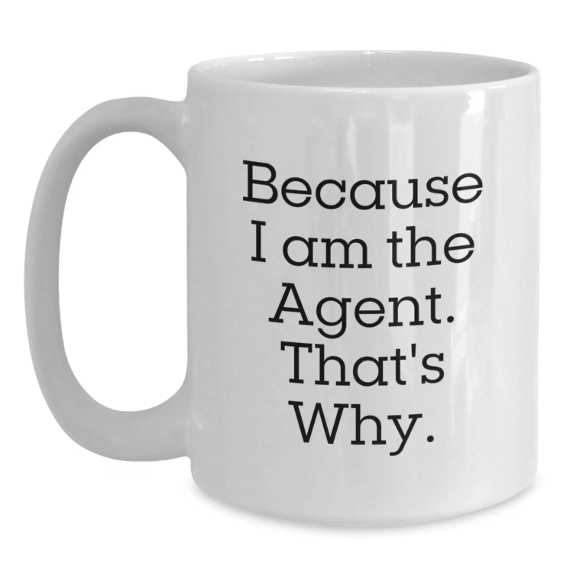 Funny Agent White Coffee Mugs Gift for Agent Friends Christmas Unique Gifts from Agent Family