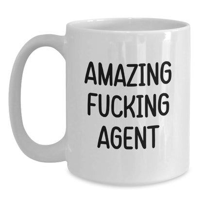 Funny Agent Gifts, White Coffee Mugs, Christmas Unique Presents for Agent Friends and Family, Gifts from Men, Gifts for Agent - Main