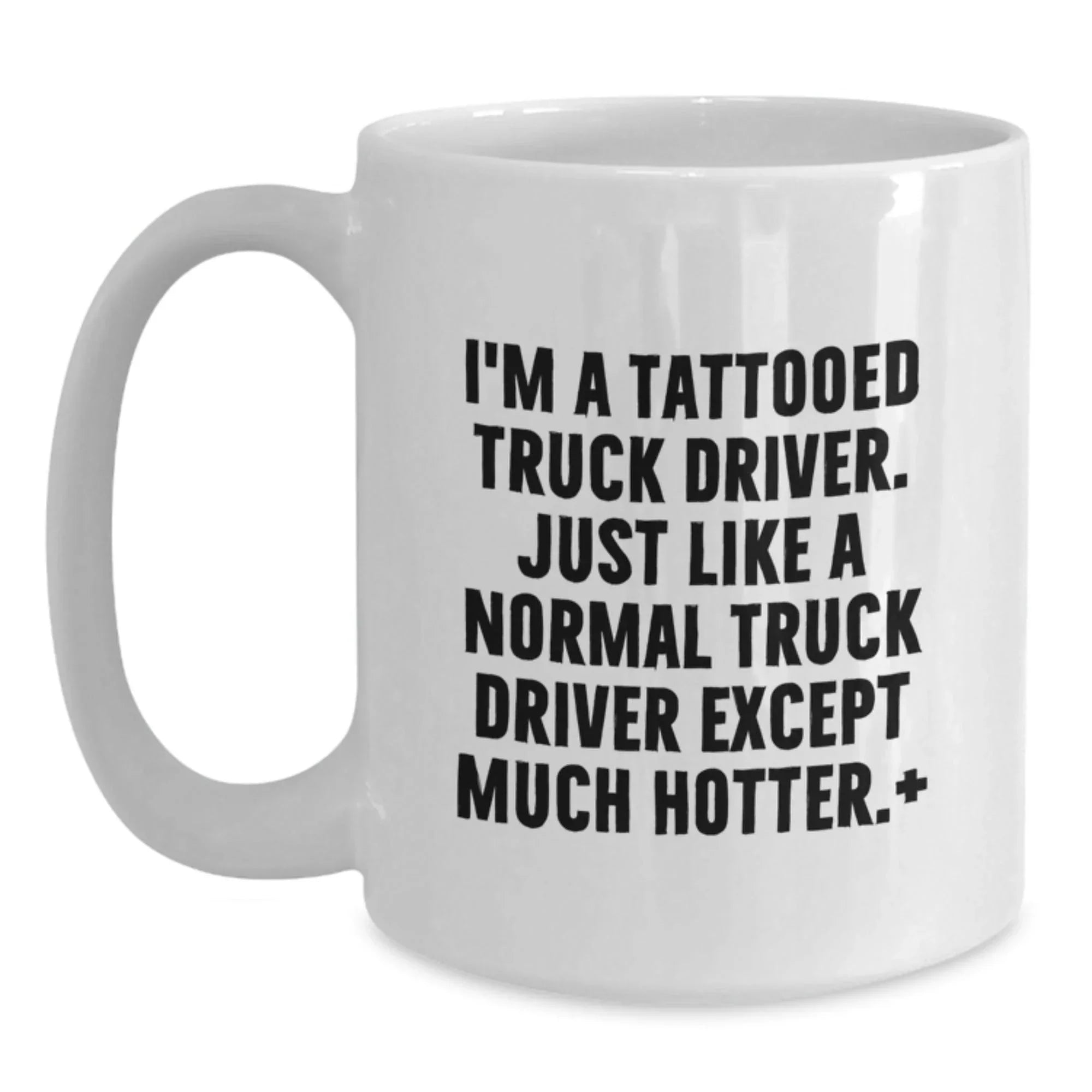 Funny Truck Driver White Coffee Mug Gifts for Men from Friends with Unique Christmas Mug