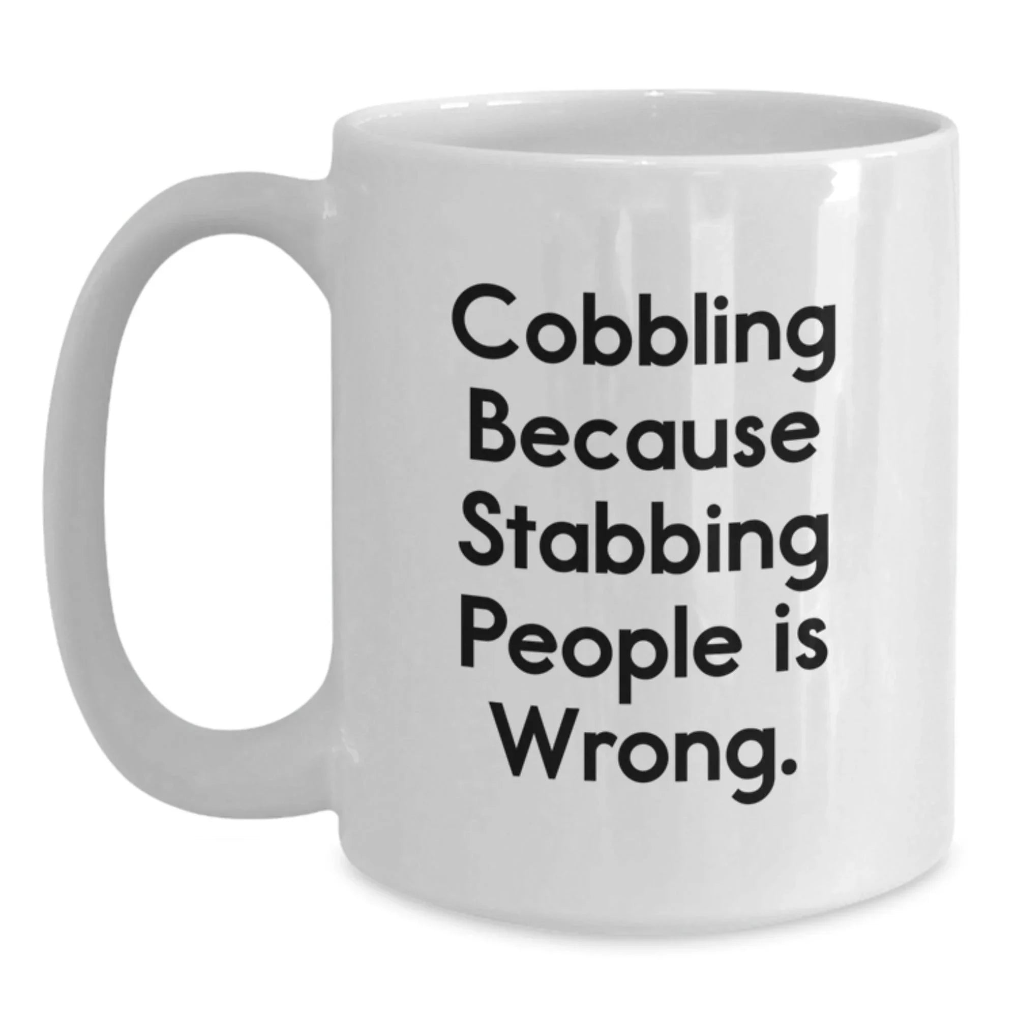 Funny Cobbling White Coffee Mugs Gifts from Men to Friends for Christmas Unique