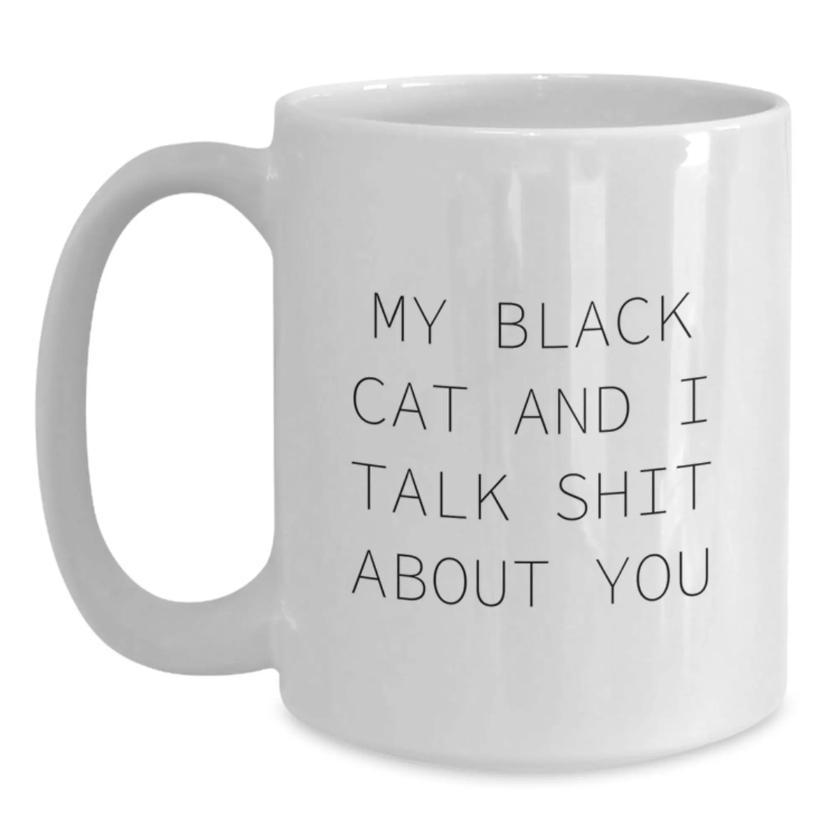 Funny Black Cat, White Coffee Mug, Graduation Unique Gifts from Family to Friends - Main