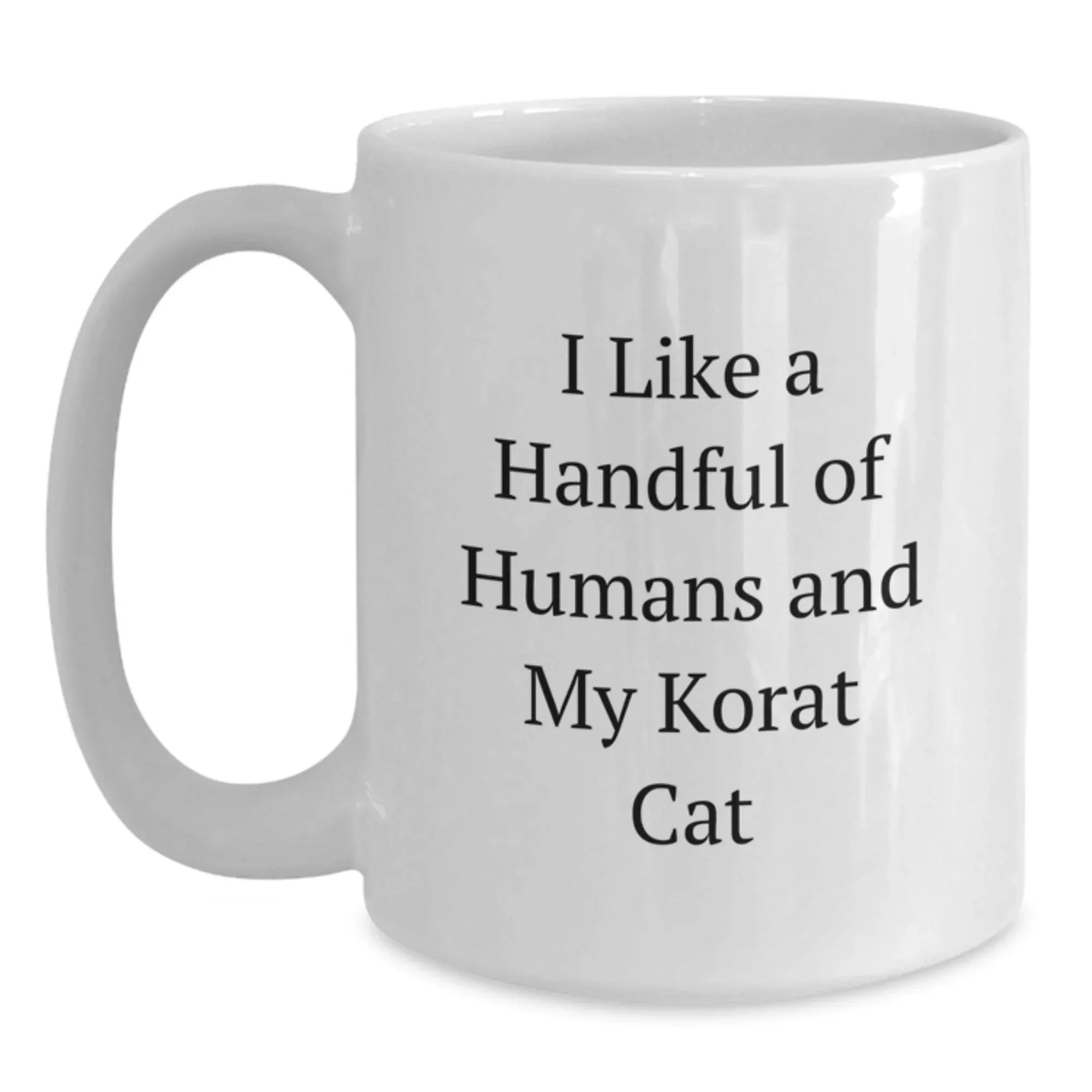 Korat Cat Lovers Gifts from Friends to Family, Funny White Coffee Mug for Birthday