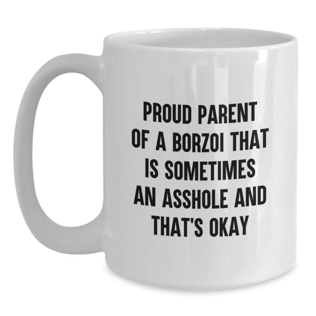 Christmas Gift for Her Humorous Borzoi Parent Present - It's Okay - Main
