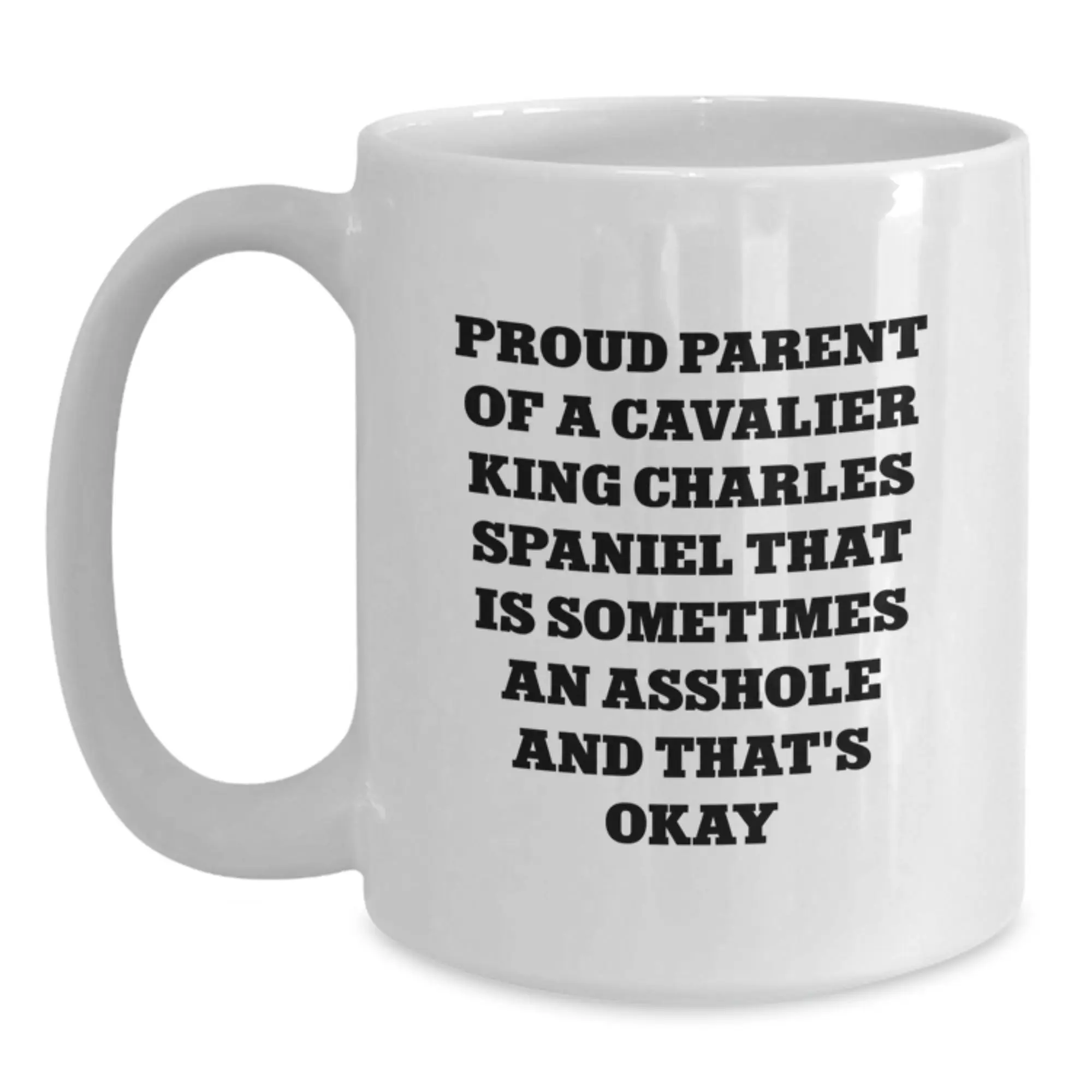 Cavalier King Charles Spaniel Dog Lover Gifts from Family - Proud Parent Quote White Coffee Mug, Graduation Unique Gifts for Men, Women, Friends, and Family - Main