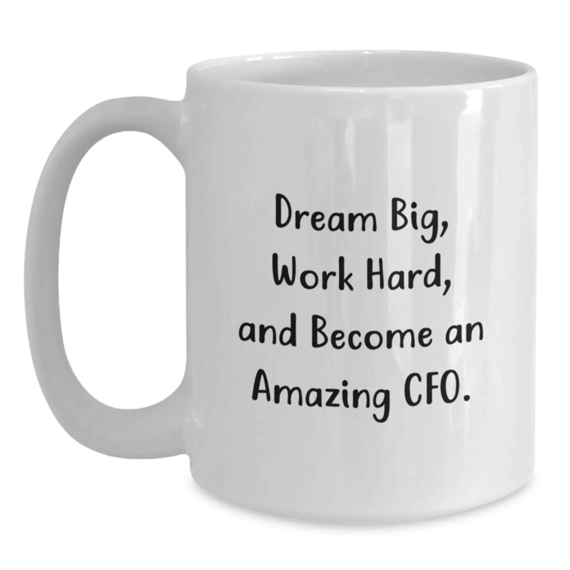 CFO Gifts, Funny Inspirational White Coffee Mugs for Men, Unique Christmas Unique Gifts from Family to Friends, Become an Amazing CFO