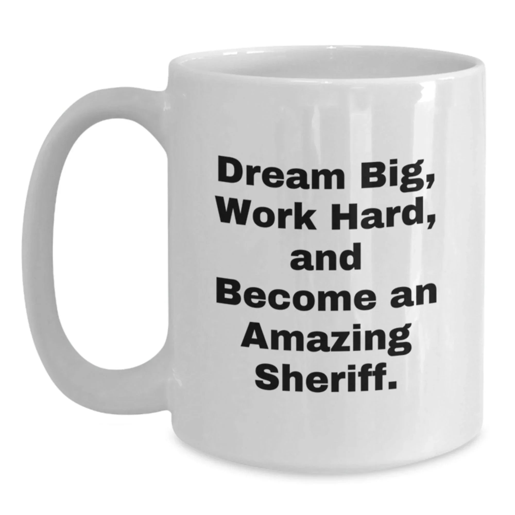 Funny Sheriff Gifts from Men to Friends and Family, White Coffee Mug for Christmas Unique Presents