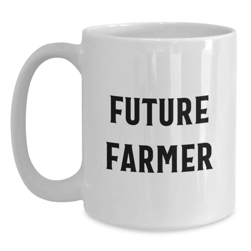 Funny Farmer Gifts from Friends for Christmas - White Coffee Mug - Future Farmer