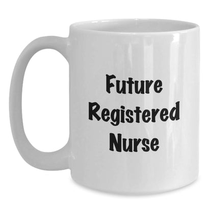 Funny Gifts for Future Registered Nurse, White Coffee Mug, Inspired Quote 'I'm Not a Morning Person' - Main
