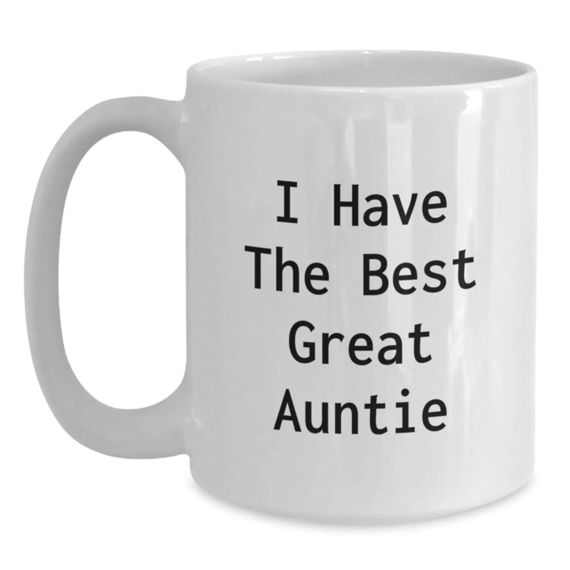 Funny Auntie Gifts from Men to Auntie, White Coffee Mug for Auntie Graduation Unique Gifts - Main