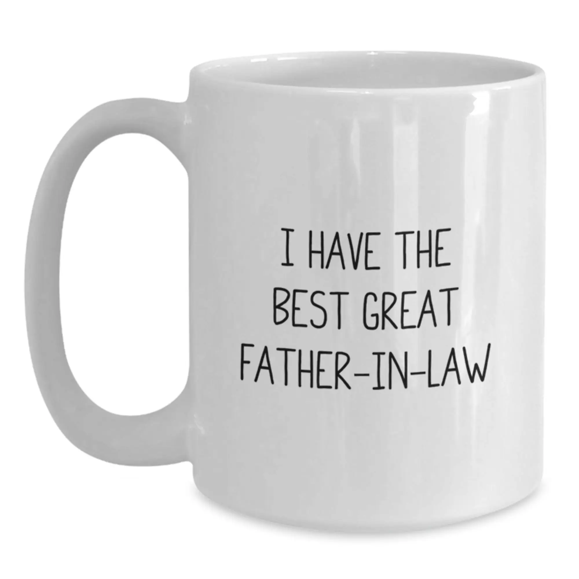 Funny Father-in-law Gifts from Men - Unique Birthday Unique Gifts for Father-in-law - White Coffee Mug - 'I Have The Best Great Father-in-law' - Main
