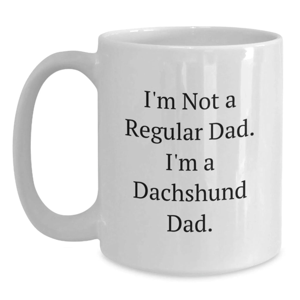 Dachshund Dog Lover Funny Christmas Unique Gifts from Men to Family Dads White Coffee Mug