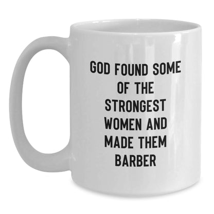 Funny Barber White Coffee Mug Gifts from Men to Barber Friends on Christmas Unique Occasion, White Coffee Mug for Barber Enthusiasts - Main