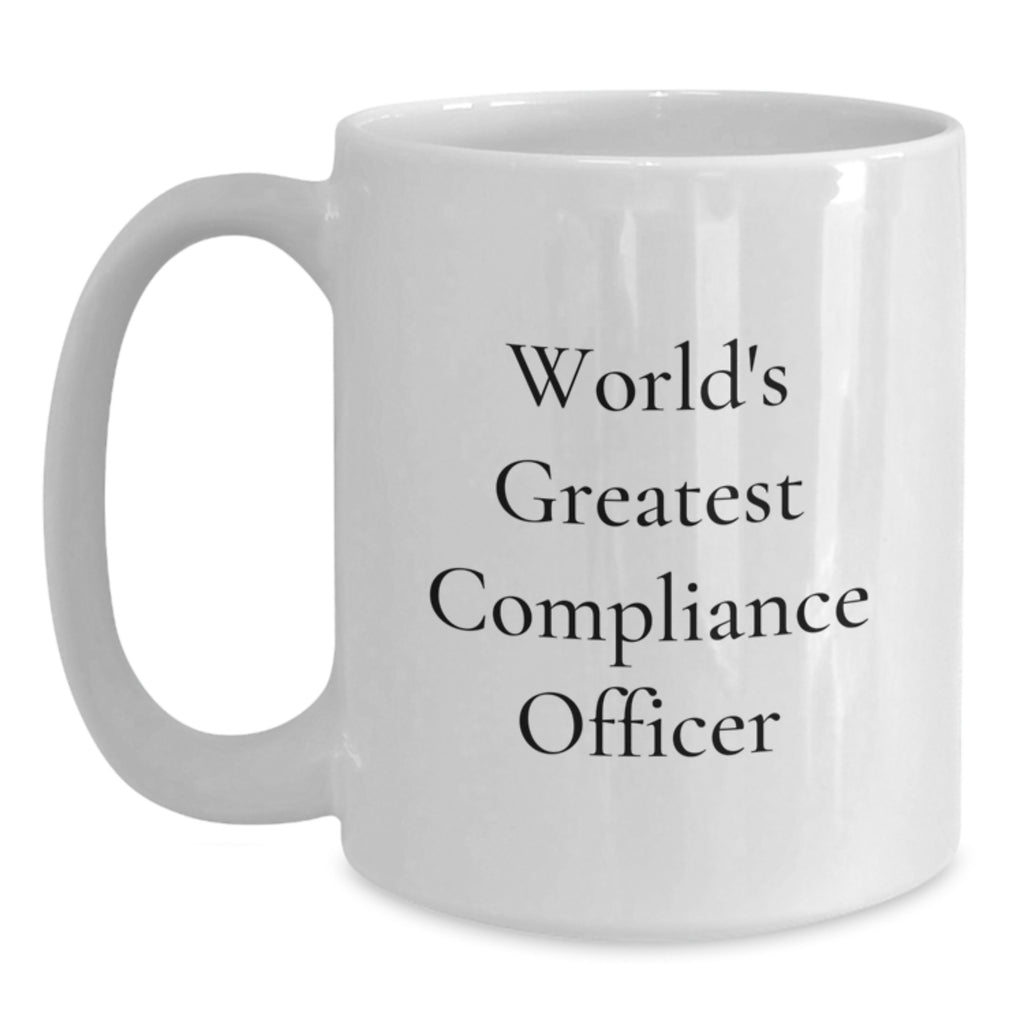 Compliance Officer Gift for Him - World's Greatest Keepsake White Coffee - Main