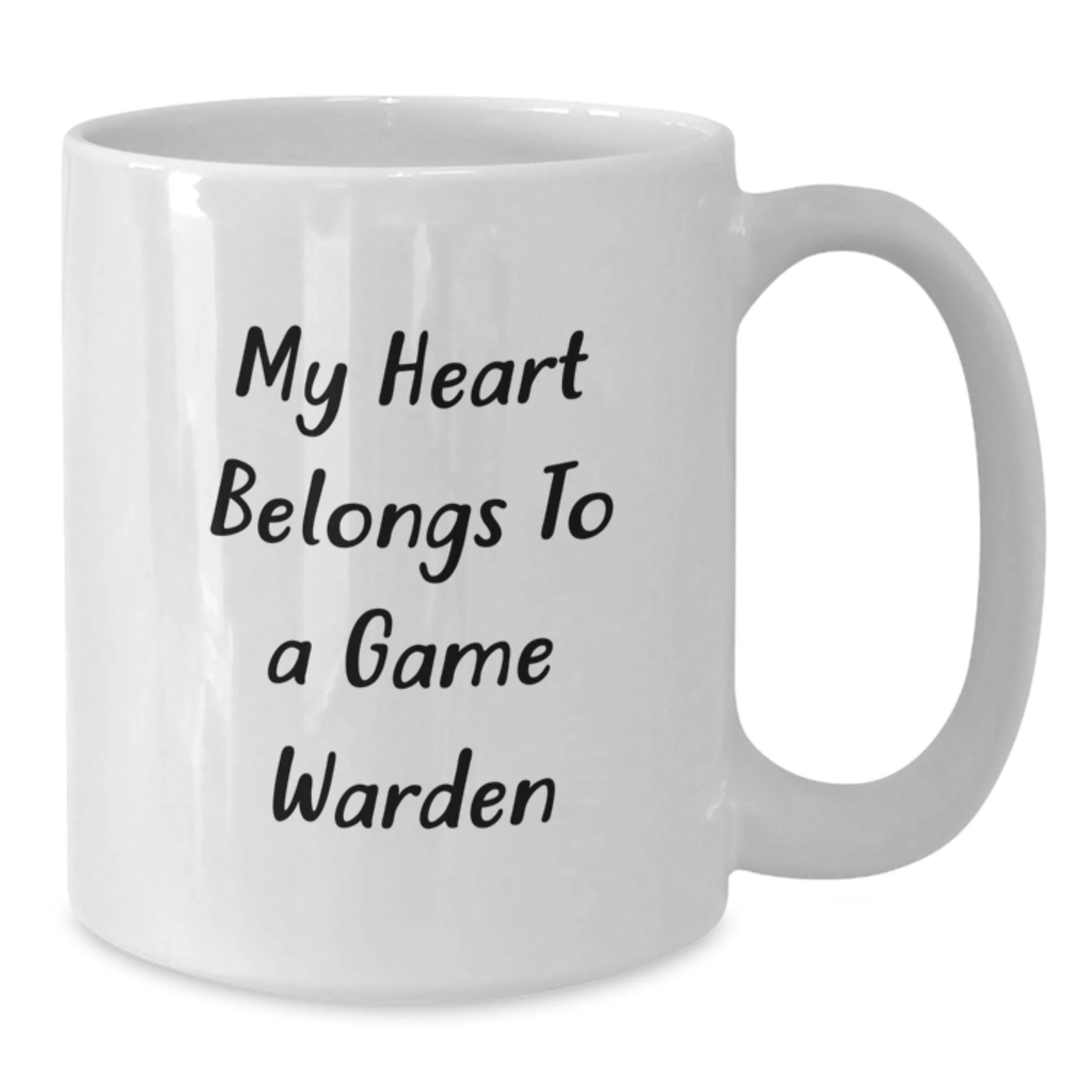 Funny Game Warden Gifts from Friends - My Heart Belongs To A Game Warden Inspiration Graduation Unique Gifts for Game Wardens