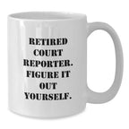 Court Reporter Christmas Unique Gift Ideas Funny Quote White Coffee Mugs for Men and Women Friends Coworkers Family