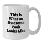 Funny Cook Quotes, White Coffee Mug Gifts for Men Women Friends Family from You, Christmas Unique Mugs