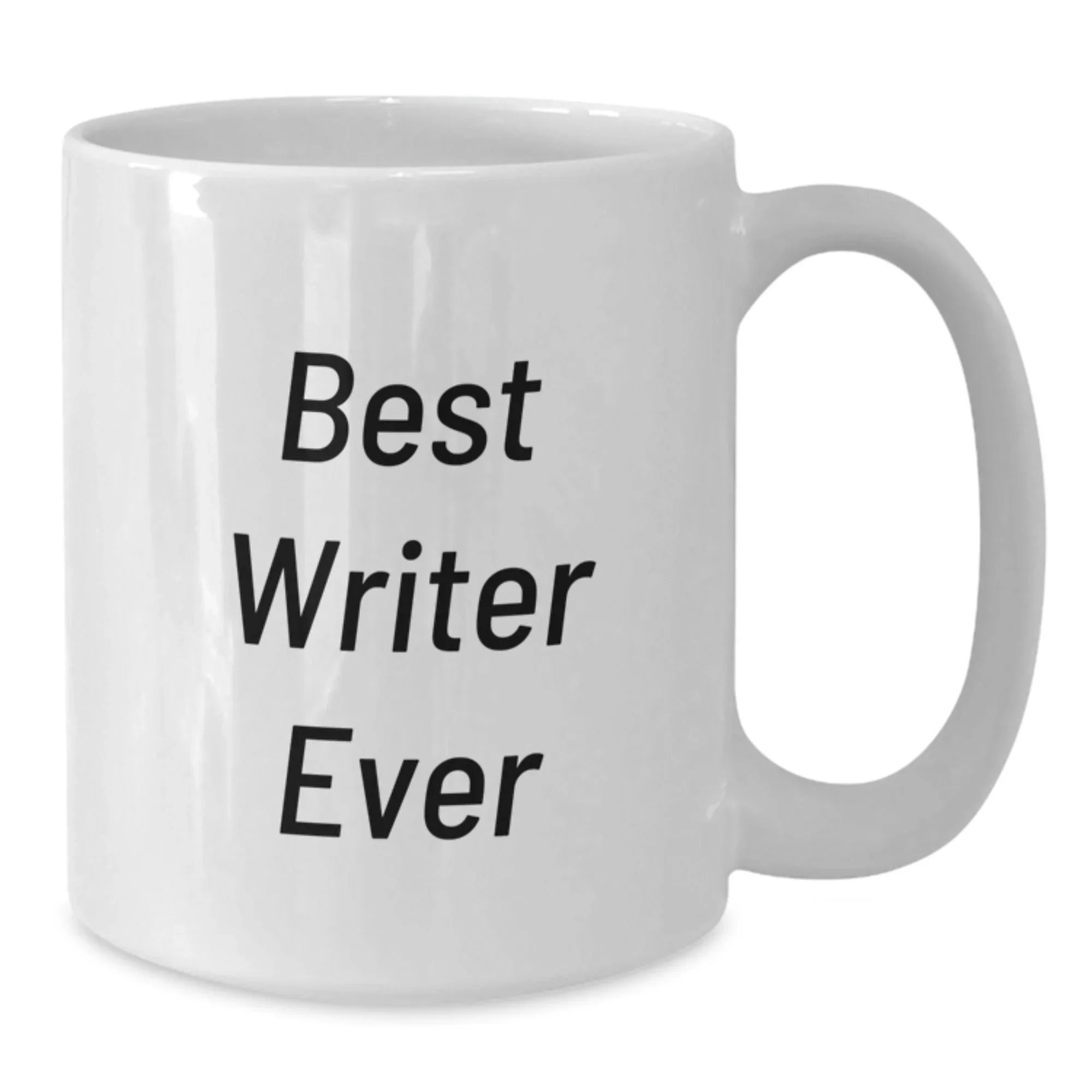Funny Quote White Coffee Mug for Best Writer Ever Gifts from Friends, White Ceramic Mug for Writers, Perfect for Christmas Unique Presents