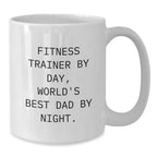 Funny Fitness Trainer Gifts from Men for Fitness Trainers White Coffee Mugs on Christmas Unique Gifts Day