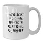 Therapist Gifts for Men, Funny White Coffee Mug, Gifts from Dad for Christmas Unique Presents
