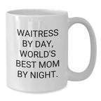 Funny Waitress White Coffee Mug, Gifts for Waitress, Unique Christmas Unique Gifts from Friends, Family, Men, Women, Coworkers