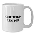 Funny Janitor Gifts from Friends for Men Who Keep Your Office Clean Valentine's Unique Mugs